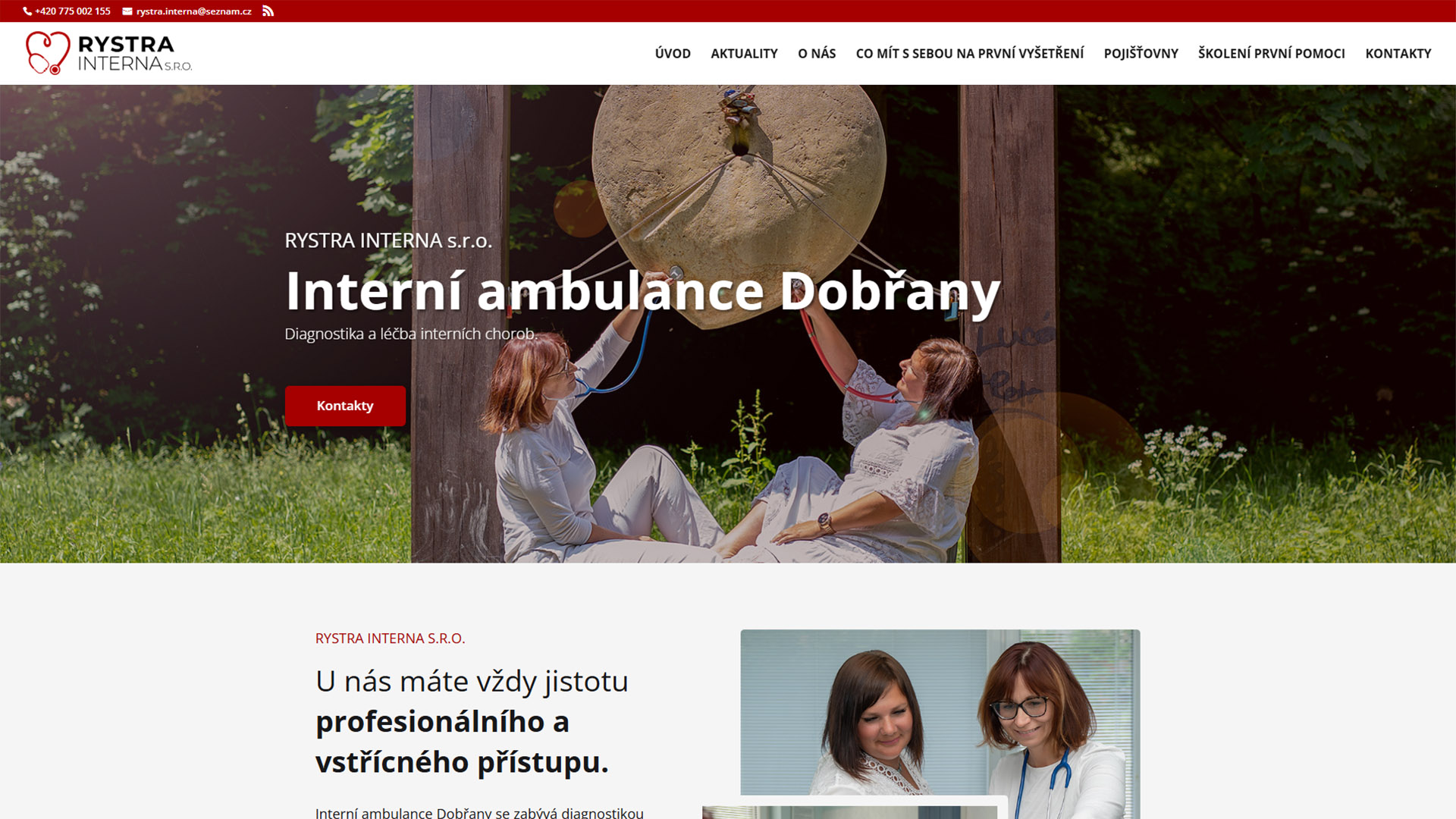 Náhledový obrázek projektu Rystra interna Dobřany