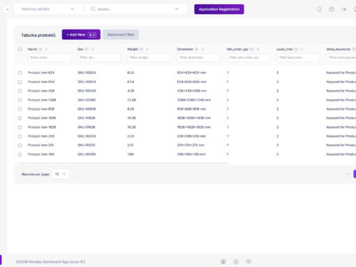Retailys Dashboard App